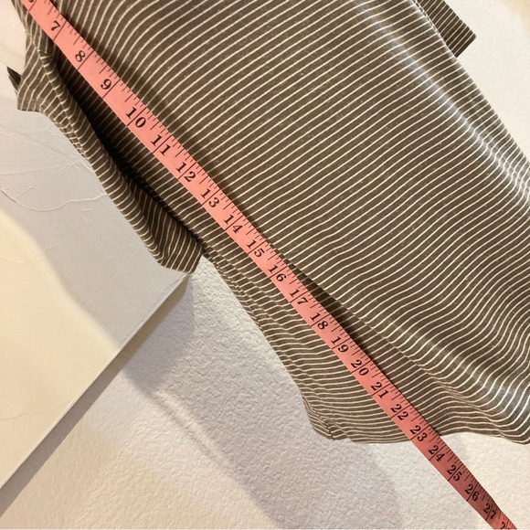 Sundance Off Shoulder Gray and White Stripe Tee Size XS Extra Small 2 - Picture 6 of 9